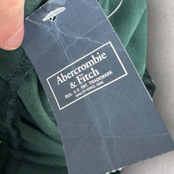 NWT Abercrombie & Fitch Green Faux Leather Joggers Size Small Sweatpants NEW S - Picture 11 of 15